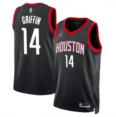 Houston Rockets AJ Griffin Black Statement Edition Stitched