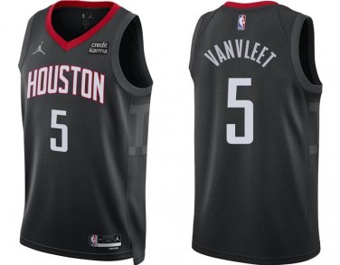 Houston Rockets Fred VanVleet Black Statement Edition Stitched