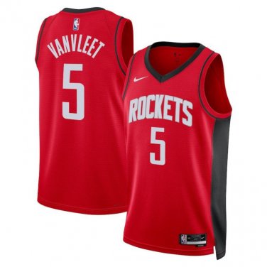 Houston Rockets Fred VanVleet Red 2024 Draft Icon Edition Stitched