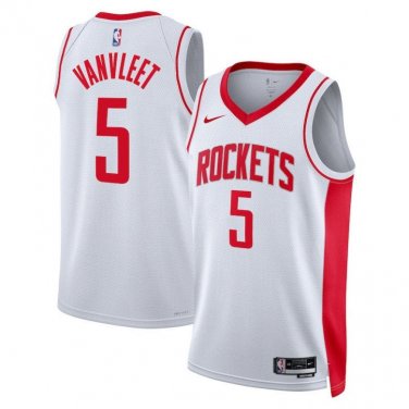 Houston Rockets Fred VanVleet White Association Edition Stitched