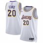 Los Angeles Lakers Maxwell Lewis White 2024 Association Edition Stitched