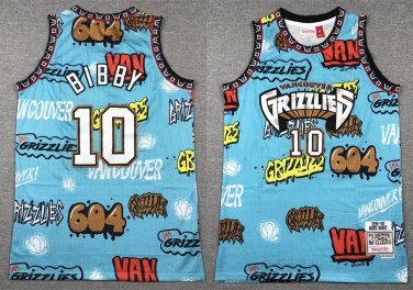 Memphis Grizzlies Mike Bibby Graffiti Basketball  Blue