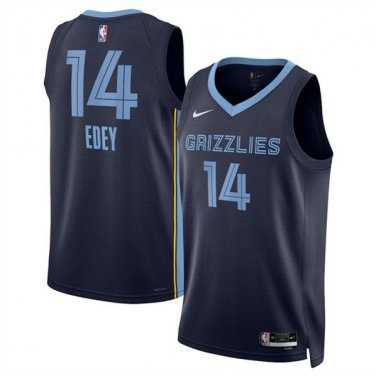 Memphis Grizzlies Zach Edey Navy Icon Edition Stitched