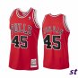 Men Chicago Bulls #45 Michael Jordan Red Hardwood Classics