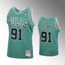 Men Chicago Bulls 91 Dennis Rodman Green St. Patrick Throwback