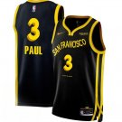 Men Golden State Warriors #3 Chris Paul Black City Edition Basketball