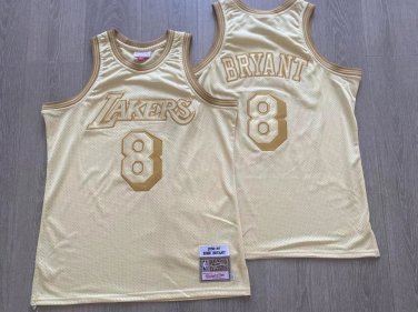 Men Mitchell & Ness Lakers #8 Kobe Bryant Swingman Stitched  Gold 2024