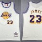 Men Mitchell & Ness Lakers #23 LeBron James Basketball  Cream White