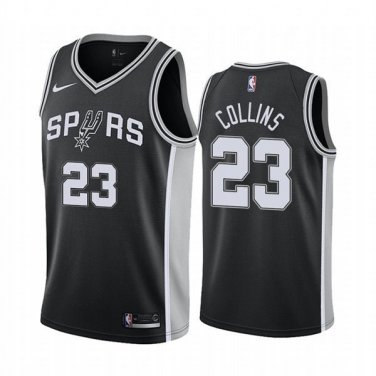 Mens  San Antonio Spurs Zach Collins Black Icon Swingman
