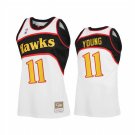 Mens Atlanta Hawks Trae Young White Retro 1986-87 Hardwood Classics