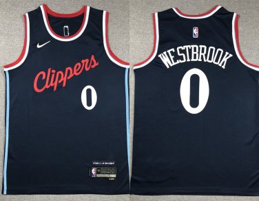 Mens Los Angeles Clippers Russell Westbrook 2024-25 Icon Edition  Navy