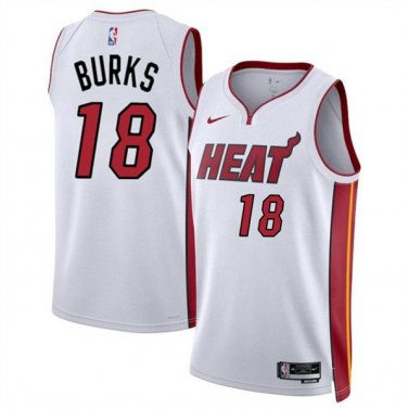 Miami Heat Alec Burks White 2024 Association Edition Stitched Basketball