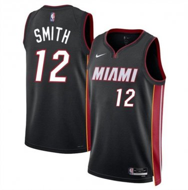 Miami Heat Dru Smith Black 2024 Icon Edition Stitched Basketball