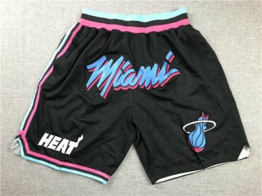 Miami Heats City Edition Stitched Basketball Pockets Shorts Black