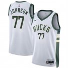 Milwaukee Bucks AJ Johnson White 2024 Draft Association Edition