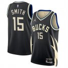 Milwaukee Bucks Tyler Smith Black 2024 Draft Statement Edition Stitched