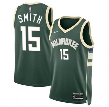 Milwaukee Bucks Tyler Smith Green 2024 Draft Icon Edition Stitched Basketball
