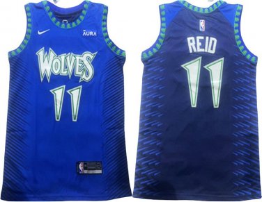 Minnesota Timberwolves Naz Reid Blue City Edition Stitched