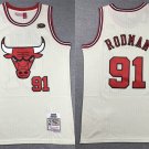 Mitchell & Ness Bulls #91 Dennis Rodman  Cream