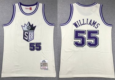 Mitchell & Ness Kings Jason Williams Basketball  Cream White