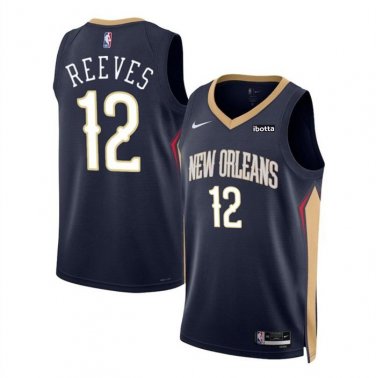New Orleans Pelicans Antonio Reeves Navy 2024 Draft Icon Edition Basketball
