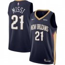 New Orleans Pelicans Yves Missi Navy 2024 Draft Icon Edition Stitched Basketball