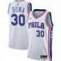 Philadelphia 76ers Adam Bona White 2024 Draft Association Edition