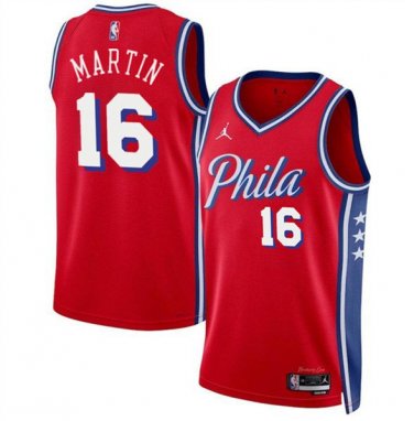 Philadelphia 76ers Caleb Martin Red Statement Edition Stitched