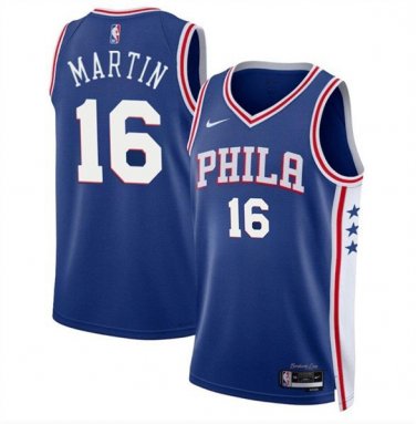 Philadelphia 76ers Caleb Martin Royal Icon Edition Stitched