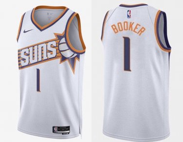 Phoenix Suns Devin Booker Retro Basketball  White
