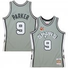 Spurs Tony Parker Mitchell & Ness Gray Hall of Fame Class of 2023 Throwback Swingman