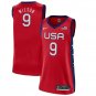 USA #9 A'ja Wilson Red Summer Olympics Stitched