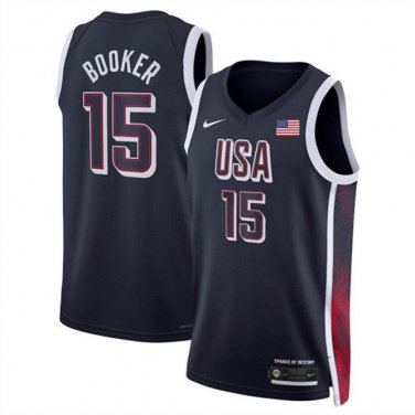 USA Basketball Devin Booker Navy 2024 Swingman Stitched