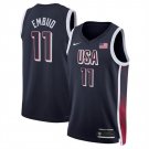 USA Basketball Joel Embiid Navy 2024 Swingman Stitched