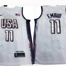 USA Basketball Joel Embiid White 2024 Swingman Stitched