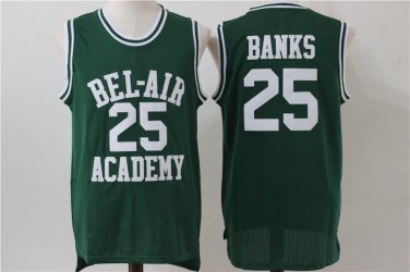 BEL AIR Academy #25 Carlton Banks Jersey Green