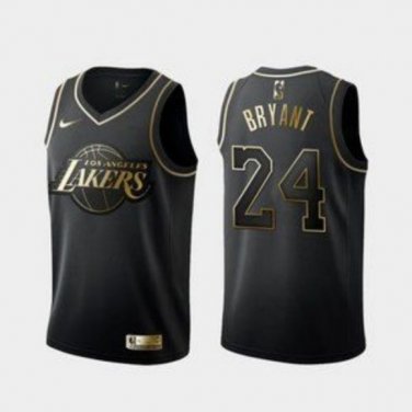 Los Angeles Lakers Kobe Bryant Black Gold Jersey
