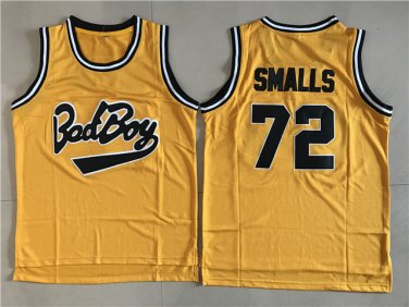 Men's  #72 Smalls Jersey Stitched yellow