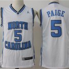 Men's north carolina #5 paige white jersey