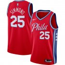Philadelphia 76ers #25 Ben Simmons Red Jersey