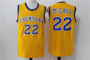 Quincy McCall Jersey Crenshaw Stitched Sewn Yellow