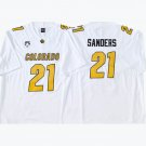 COLORADO BUFFALOES  White #21 Shilo Sanders STITCHED Men's Jersey
