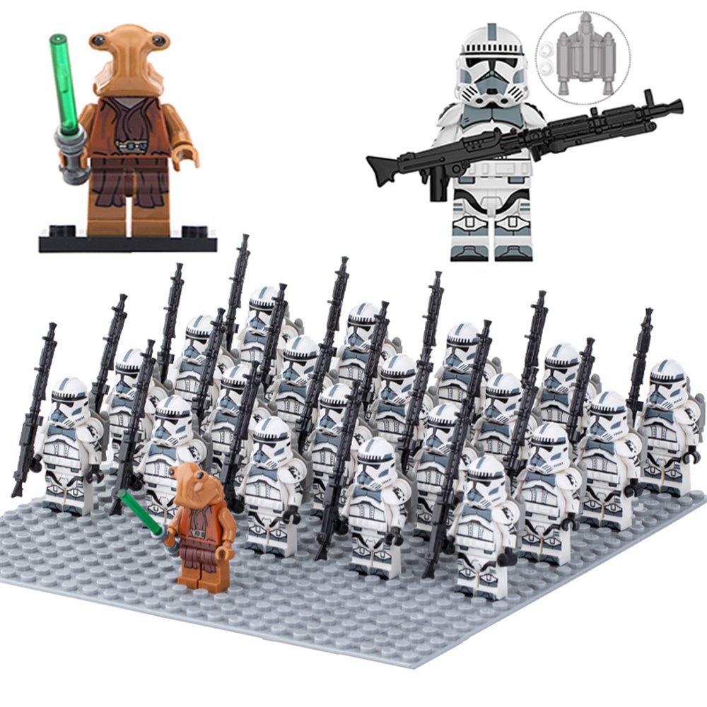 21pcs Star Wars Minifigures Set Clone Troopers Stormtroopers LEGO Waxer & Boil SW0128A