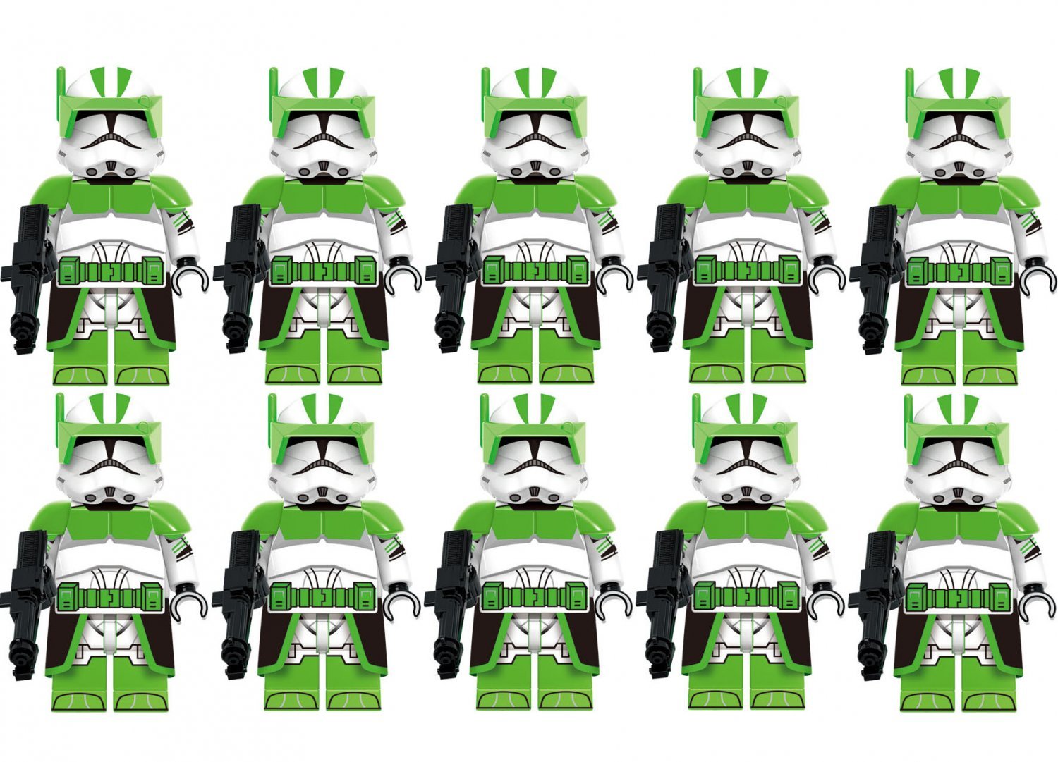 10pcs 442nd Clone Troopers Army Star Wars Minifigure Toys