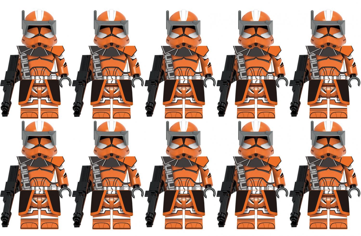 10pcs Clone Trooper (invert) Star Wars Minifigure Toys