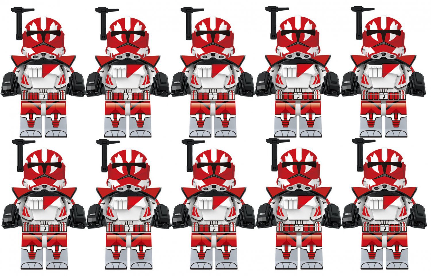 10pcs Clone Commander Ganch Star Wars Minifigure Toys