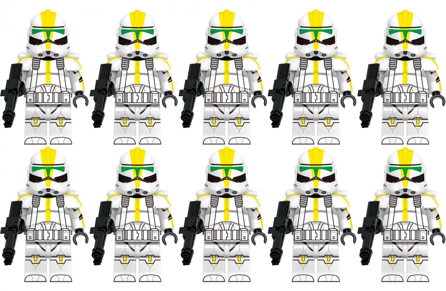 10pcs 327th Battalion Clone jet Troopers Star Wars Minifigure Toys