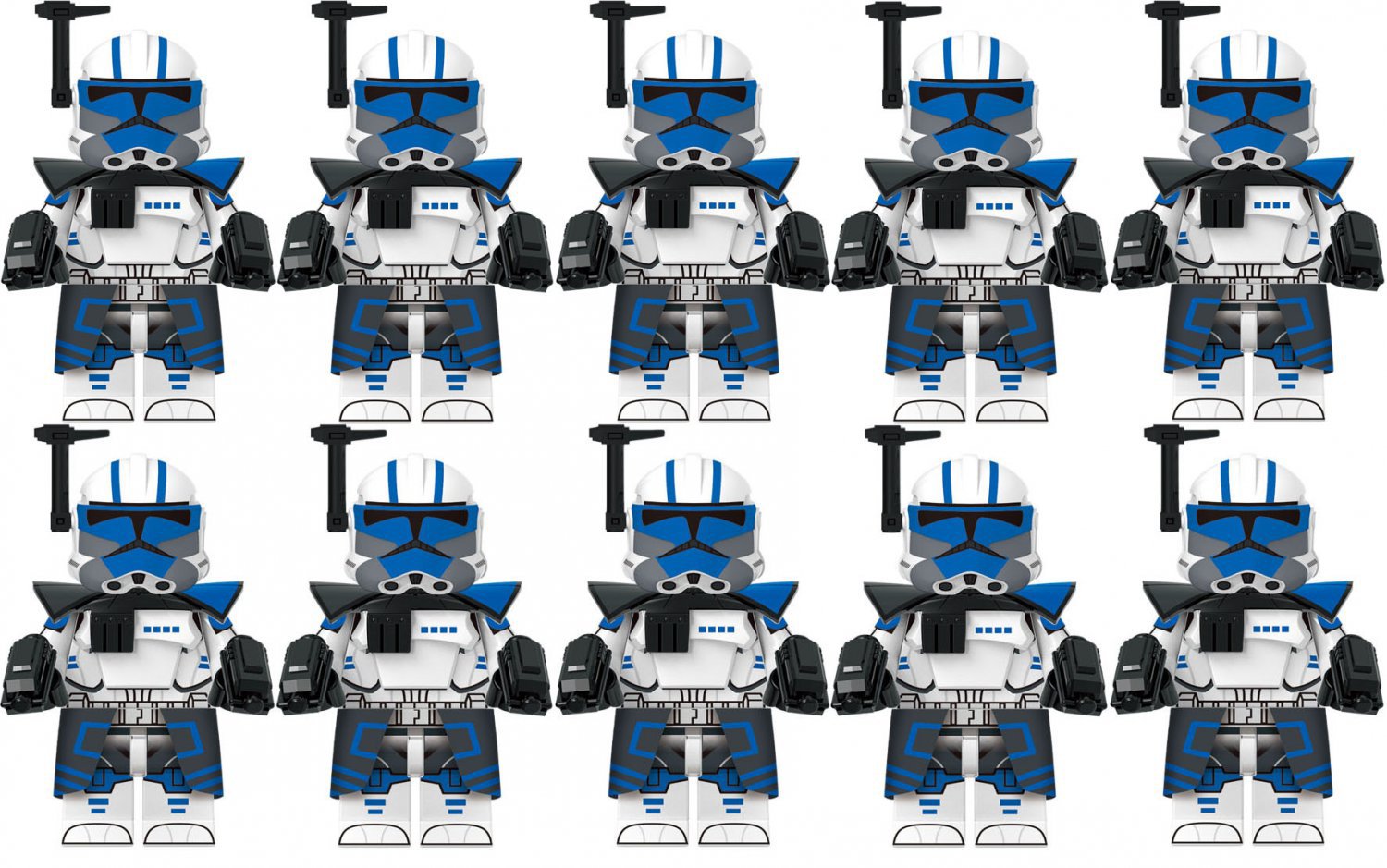 10pcs Jedi General Sev's ARC trooper Star Wars Minifigure Toys