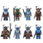 8pcs Set Star Wars The Mandalorian Minifigure Compatible with LEGO For Chilidren