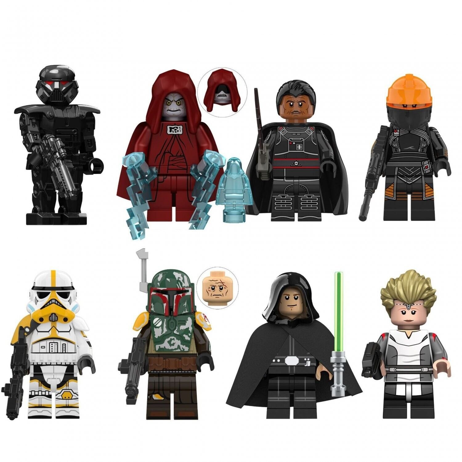 8pcs Set Star Wars Minifigure Collection Toy For Chilidren KT1052 Compatible wit